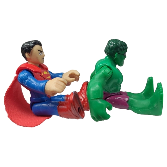 2 IMAGINEXT SUPER HERO FIGURES 2016 SUPERMAN AND 2010 THE HULK - Picture 5 of 16